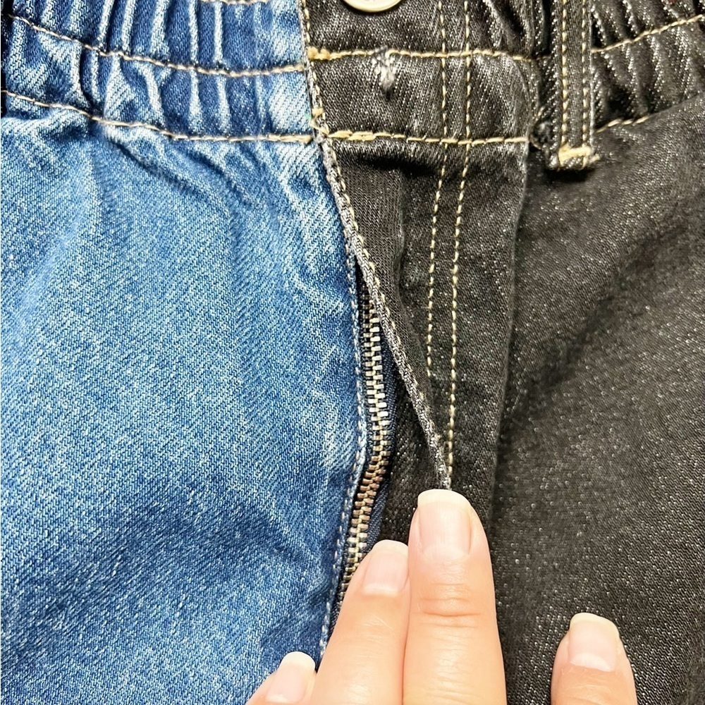 Tommy Jeans Women 90s Y2K Retro Two Tone Split Wash Denim Mom Jog Jeans Small - Picture 8 of 15